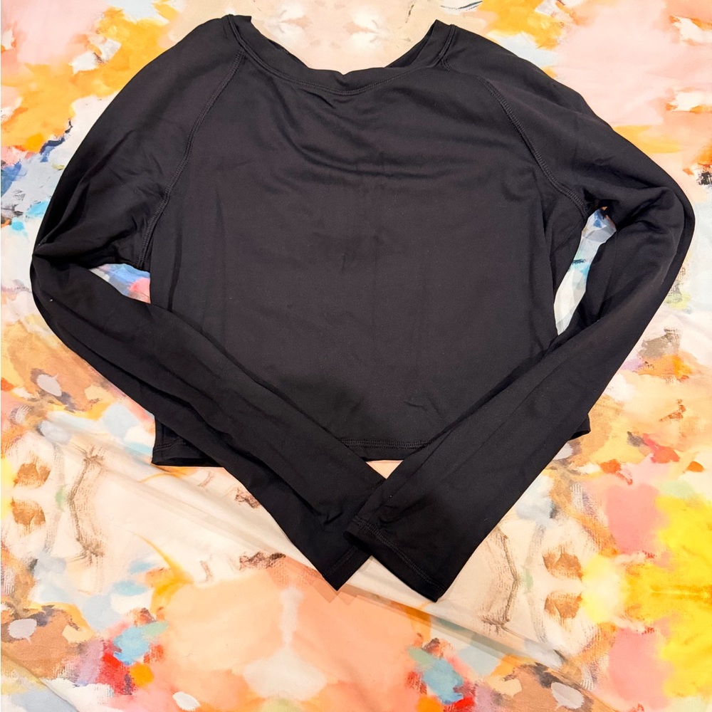 CRZ YOGA Black Long Sleeve Women's Top